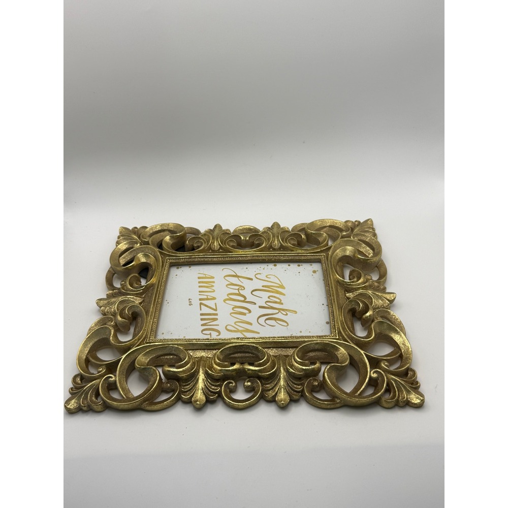 Restoration Hardware Gold Baroque Style 4x6 Picture Frame Tabletop‎ Decor - Picture 5 of 5